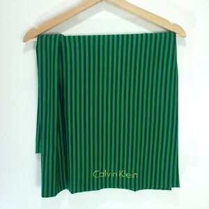 Calvin Klein Stripey Jersey Supersoft Cowl Scarf Like New